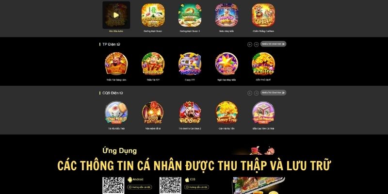 Các thông tin cá nhân được thu thập và lưu trữ