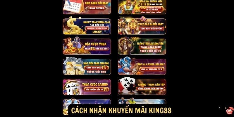 Cách nhận khuyến mãi King88