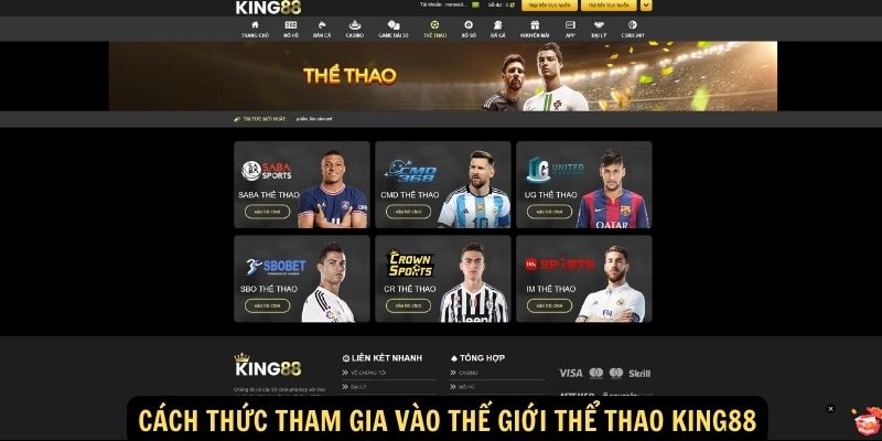 Cách thức tham gia vào thế giới thể thao King88